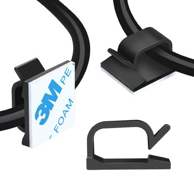 Giá tốt Kẹp và bộ tổ chức cáp công nghiệp bằng nylon XZH màu trắng có keo dán loại R với giá đỡ dây cho dây cáp và quản lý cáp trực tuyến