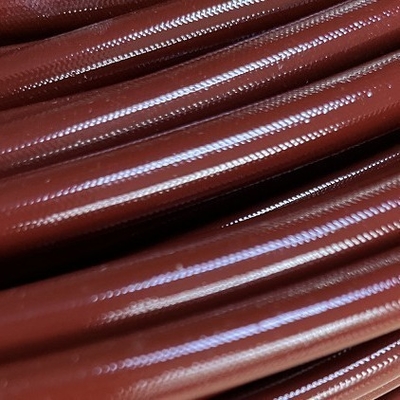 Giá tốt 8mm silicone sợi thủy tinh tay áo màu nâu đỏ bện trực tuyến